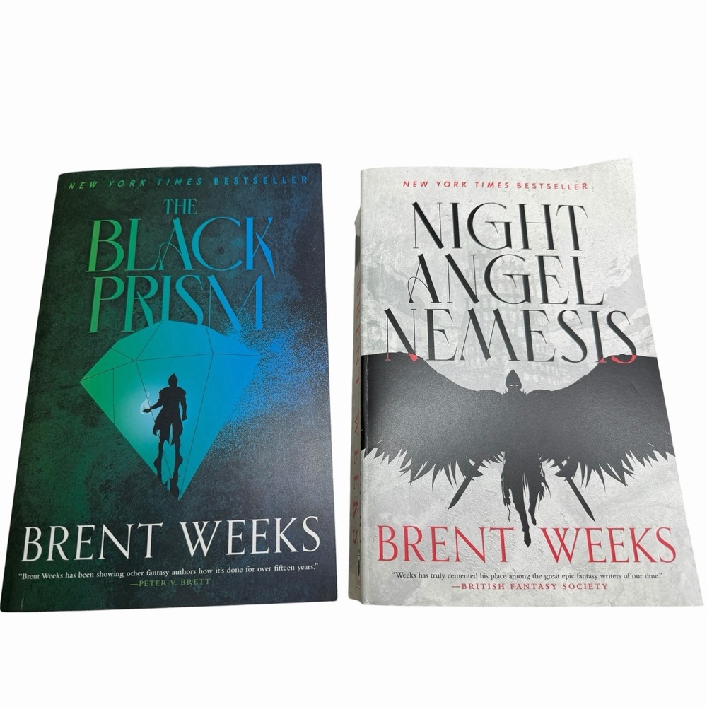 Brent Weeks Lot of 2 Night Angel Nemesis Black Prisim Kylar Chronicles